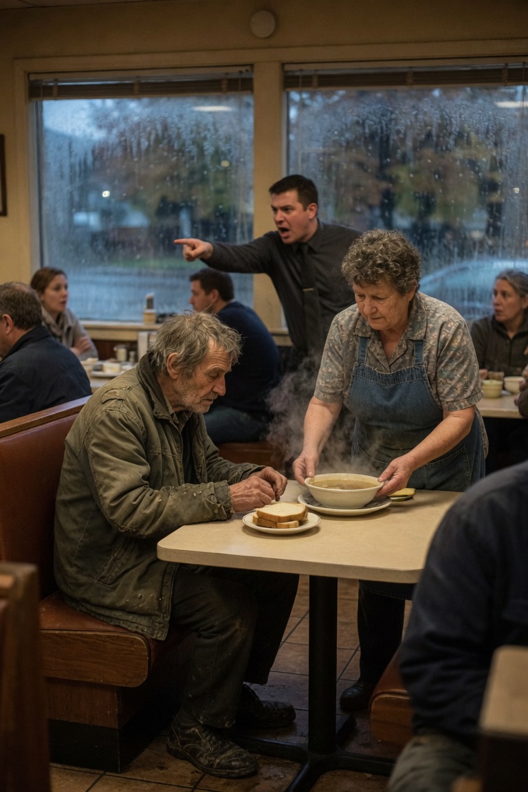 Die 60-jährige Kellnerin wurde entlassen, weil sie einem Obdachlosen half – am nächsten Morgen enthüllte er, dass ihm das Restaurant gehörte